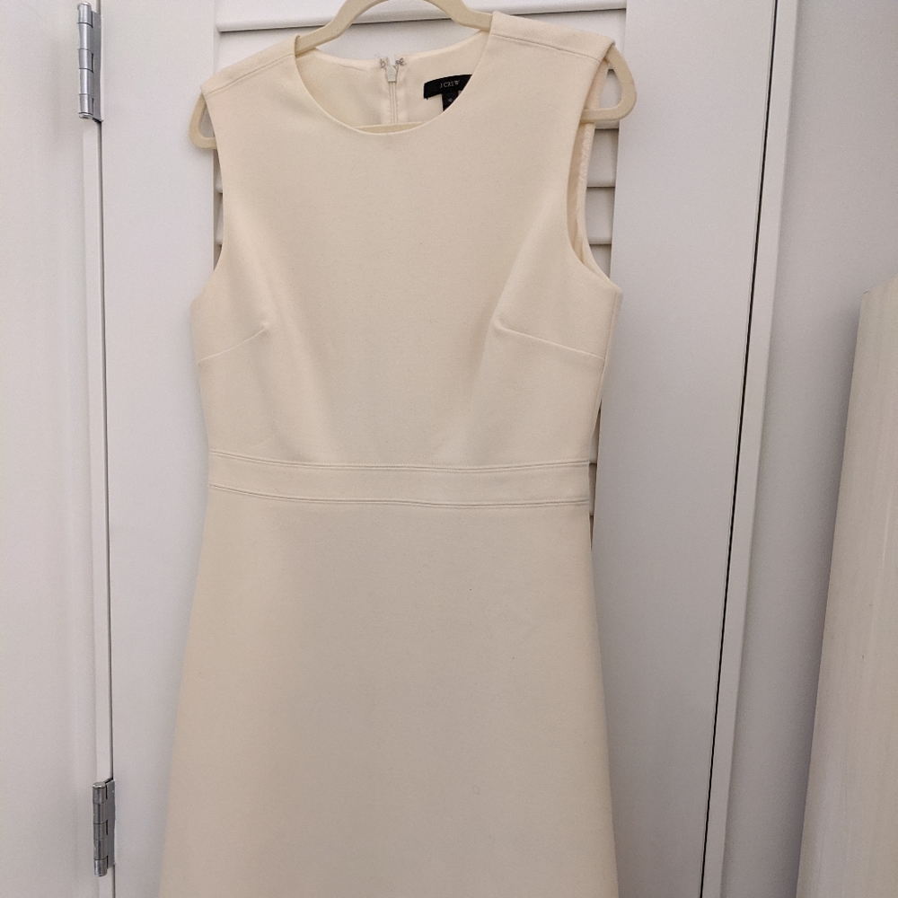 JCrew cream ivory wool dress